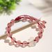 Natural Crystal Strawberry Crystal Bracelet Hand-woven Red Rope Red Glue Flower Chalcedony Butterfly Wang Marriage Bracelet_voghion.com