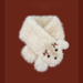 New Cute Dog Plush Cross Scarf with Bow, Women's Autumn and Winter Warmth, Students' Thick Scarf, Trendy_voghion.com