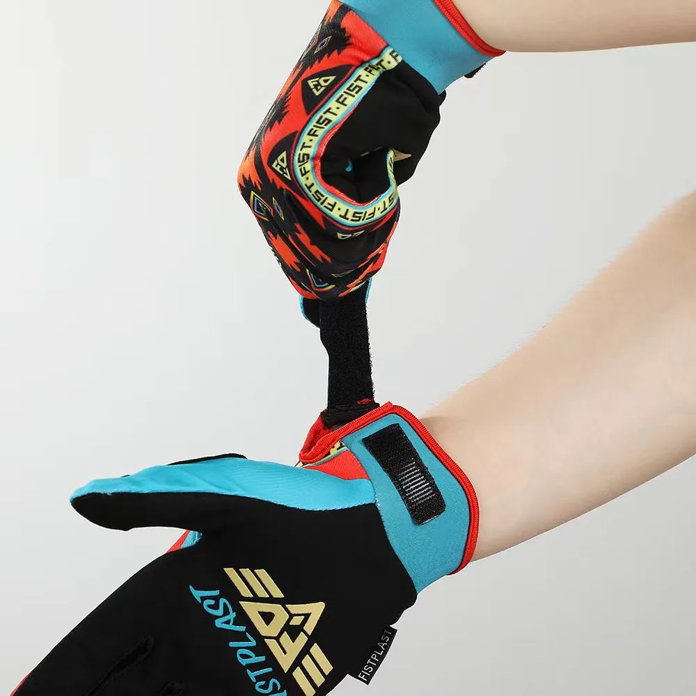 FISTPLAST Mountain Bike Wear Resistant Rainbow Touchscreen Off Road Motorcycle Riding Gloves_voghion.com