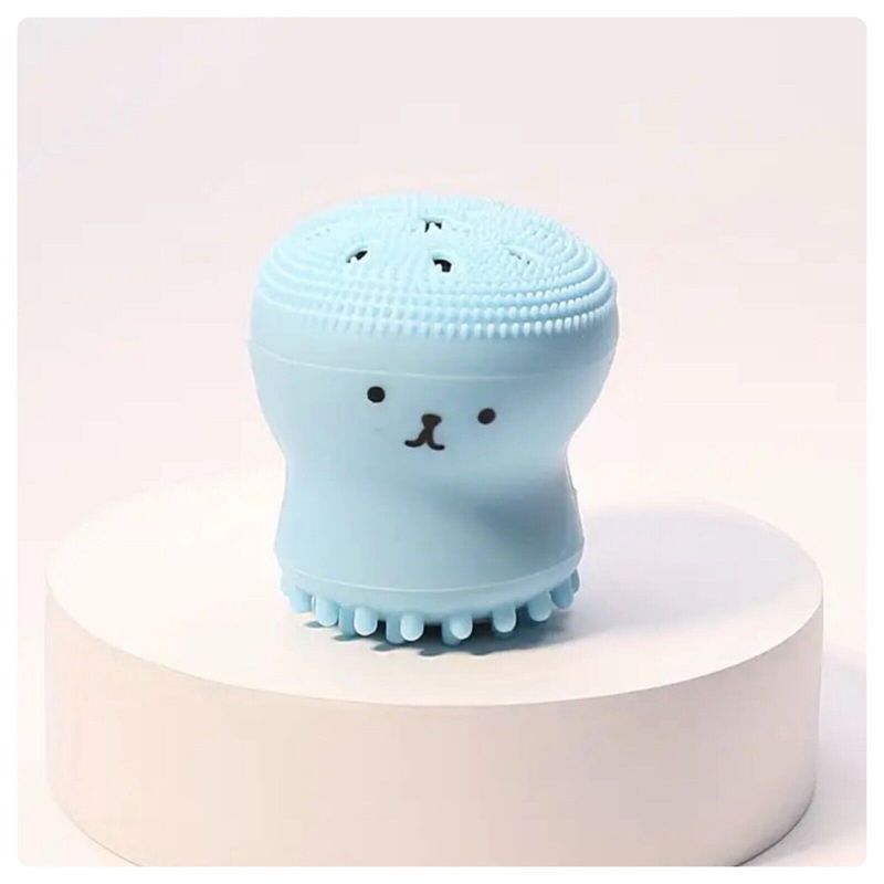 Silicone Face Brush For Scrubber Massage Skin Deep Cleansing X2 Blue_voghion.com