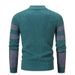 Maglione a collo alto da uomo, strato di base, maglione semi-dolcevita retrò con colori a contrasto, pullover traspirante in maglia, top casual slim fit per l'inverno_voghion.com