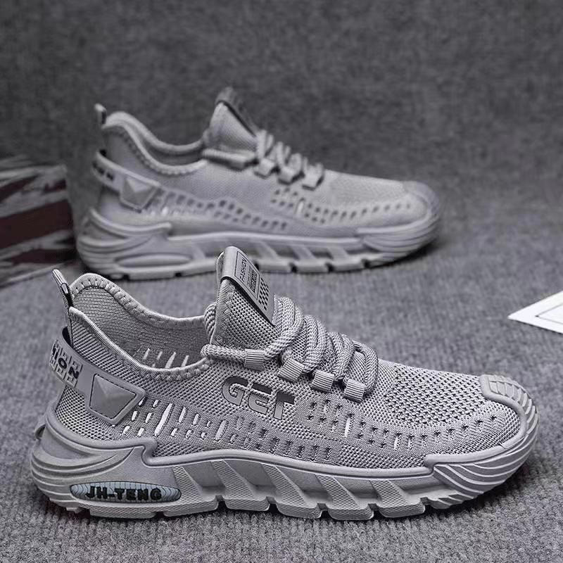 Zapatillas deportivas para hombre, otoño 2024, nuevas zapatillas para correr casuales, malla transpirable, zapatos de un pie más grandes_voghion.com