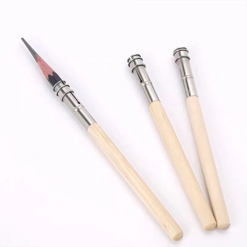 Dual-Ended Metal Pencil Extender - Premium Stainless Steel Sketch Pencil Lengthener For Artists & Drafting Professionals​_voghion.com