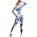 Cross-border European And American Fashion Printed High Elastic Sports Long Sleeve Hip-lifting Running Yoga Fitness Set_voghion.com