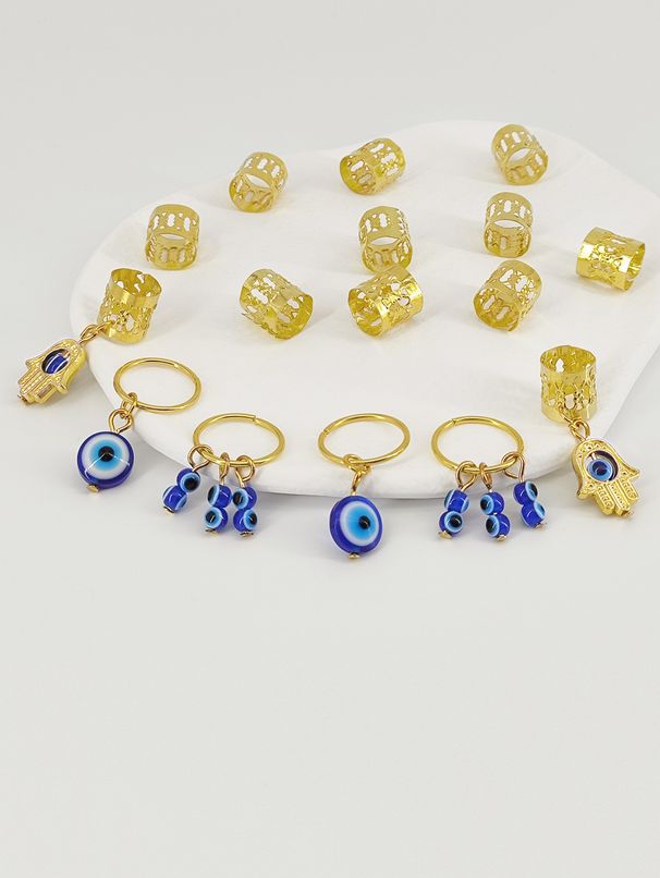 Unikalne metalowe spinki do włosów z dredami w kształcie oczu, egzotyczne, do tańca ulicznego, warkocza i afrykańskich skrętów_voghion.com