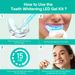 LED Teeth Whitening Light with 6 X 3ml Carbamide Peroxide Teeth Whitening Gel, Included 2 Mouth Trays & Tray Case and Brush, Fast and Gentle Teeth Whi_voghion.com