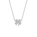 Four Leaf Clover Necklace, Light Luxury Sparkling Diamond Collarbone Chain, Women's Summer Accessories, Niche Design,_voghion.com