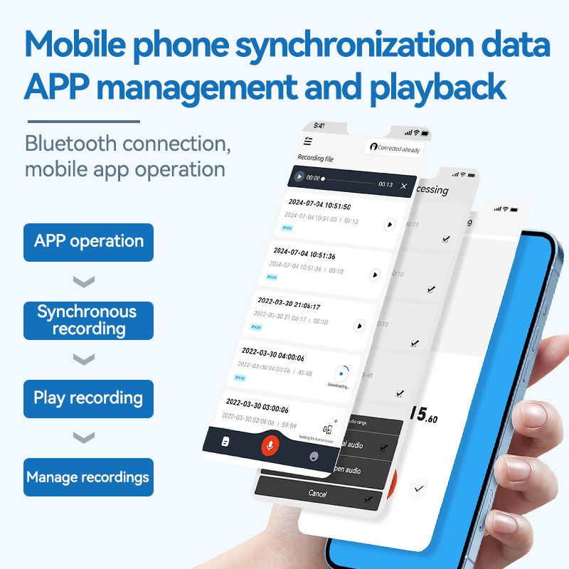 Digital Voice Recorder New A1A AI Recorder ChatGPT Smart Transcription Translation Recorder APP Control Recorder_voghion.com