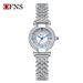 Elegant Women's Quartz Watch With Diamond Bezel, Waterproof, Round Dial, Stainless Steel Clasp, Fashionable And Dainty Round Compact Quartz Watch_voghion.com