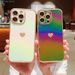 Jellewed Hart Camera Bescherming Regenboog Luxe Glitter Vloeibare Zachte Telefoonhoes Voor iPhone 11 12 13 14 15 16 Plus Pro Max Cover_voghion.com