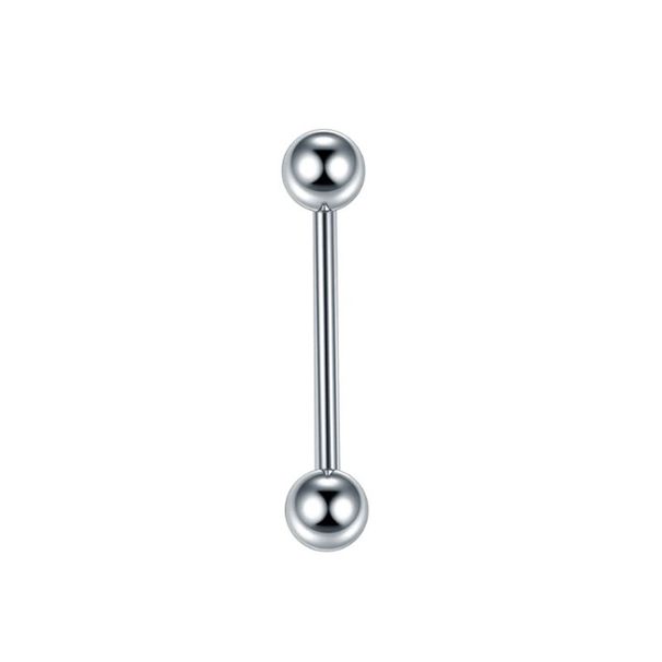 G23 Titan-Stecker mit Außengewinde, 16G/1,2 mm, gerader Stab, runde Kugel, Ohr-, Zungen- und Brustwarzenpiercing_voghion.com