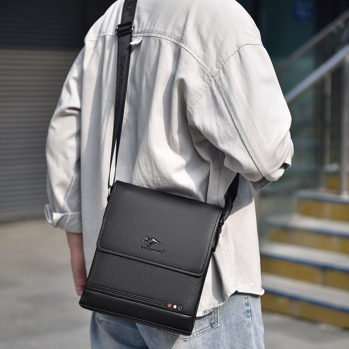 Borse da uomo, nuove borse a tracolla da uomo, casual, alla moda, borsa a tracolla, da ufficio, in morbida pelle PU._voghion.com