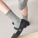 Lace Polka Dot Women's Mid-Calf Socks 2025 Fall/Winter New Long Socks_voghion.com
