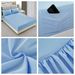 Solid Color Brushed Fitted Sheet Dust Proof Skin Friendly Bed Fitted Sheet Mattress Protector Fitted Sheet - 1PC_voghion.com