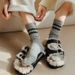 Warm Wool Cable Knit Socks For Women And Men, Striped Mid-Calf Socks, Thick Retro Style, Soft And Cozy, Perfect For Fall And Winter_voghion.com