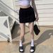 Falda corta con cordón para mujer, estilo informal, deportiva, de cintura media alta, versátil, con forro, para verano_voghion.com