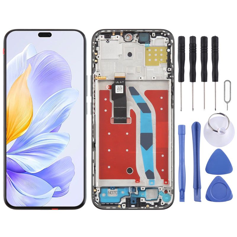 For Honor X60i Original LCD Screen Digitizer Full Assembly With Frame (Black)_voghion.com