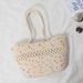 Small straw woven bag for women new style hollow cotton woven bag beach bag large capacity shoulder basket bag_voghion.com