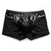 Nuovo stile in pelle patchwork mesh underwear boxer semitrasparente traspirante a vita bassa sottile biancheria intima a quattro angoli_voghion.com