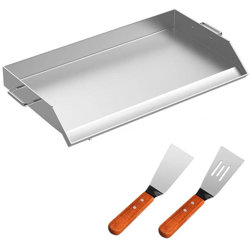 Flat 36 With Steel Griddle Stainless Handles Gas 2 22 Plate Top X And Rectangular Grease BBQ Grill NonStick Universal Charcoal_voghion.com