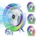 Desktop-Tischventilator 3 Geschwindigkeit mit Licht wiederaufladbarer Mini-Kühltischventilator tragbar_voghion.com