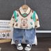 Korean boy and girl baby vest 2024 new stylish set, children's set autumn version_voghion.com