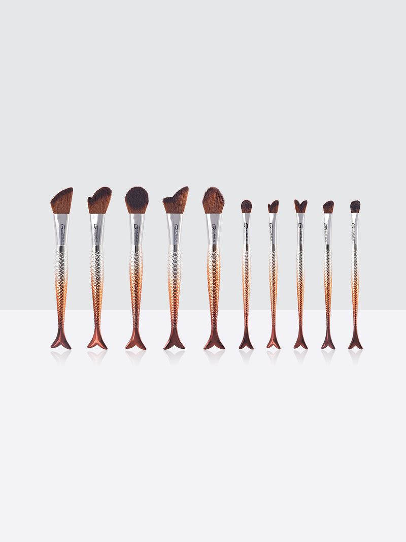 10 multi-color new design makeup brush set_voghion.com