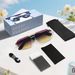 GT31 Automatic On/Off Bluetooth Glasses With Metal Spring Hinge - AI Smart Glasses For Music & Calls (Silver Frame - Gray Lens)_voghion.com
