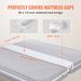 2-in-1 Bed Bridge Twin To King With Attached Sheet - Twin Bed Connector - Split King Gap Filer - Mattress Wedge Gap Filler - Twin To King Bed Converter - Mattress Gap Filler King Bed, 80"L X 12"W_voghion.com