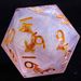 9 Polyhedral Resin Dice Set DD Koi Blossom Fortune For Dungeons Dragons RPG_voghion.com