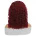 Burgunderrote, tief gelockte Perücken aus menschlichem Haar für Damen, brasilianischer Kurzbob, 13 x 4 Zoll, transparente Lace-Front-Perücke, 99j, nasse und gewellte lockige Bob-Perücken_voghion.com