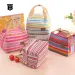 TB BHULAMTE Damen Luxus Canvas Lunchbox, gekühlt, modisch gestreift, mit Reißverschluss, isoliert, versandkostenfrei, Designer_voghion.com