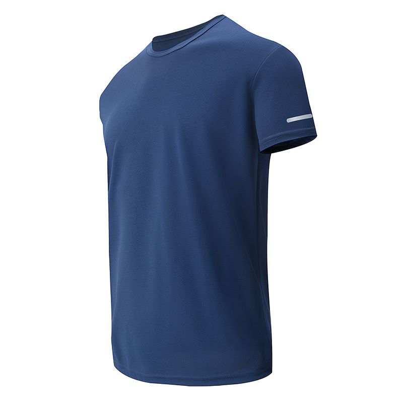 Zomer heren effen kleur snel drogend sport korte mouwen losse hardloop bergbeklimmen casual T-shirt mode_voghion.com