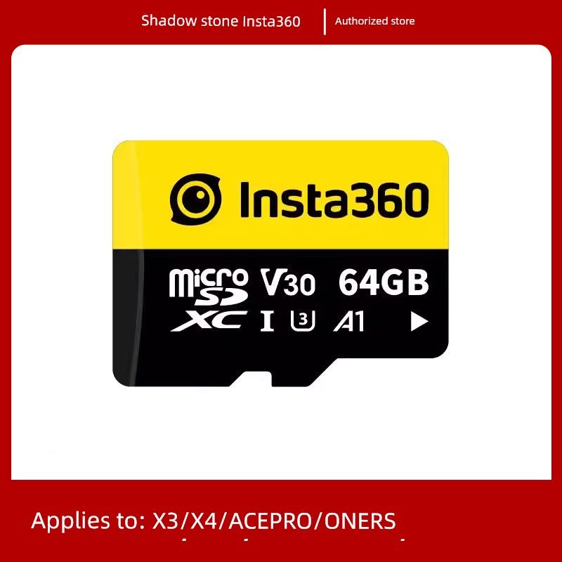 Carte mémoire originale Shadow Stone Insta360 128 Go, adaptateur 256 Go/512 Go X4 // X3/Ace Pro_voghion.com