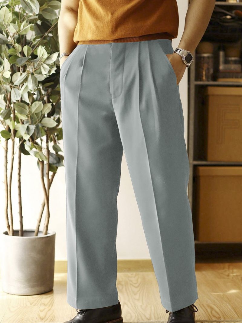 ​​Herren-Freizeithose mit Drape-Fit – Lockere, gerade Hose mit weitem Bein für Komfort im Alltag​​_voghion.com