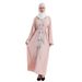 Muslimische Damen Abaya Mode Kaftan Kleid Lässige Lose Ethnische Kleidung_voghion.com