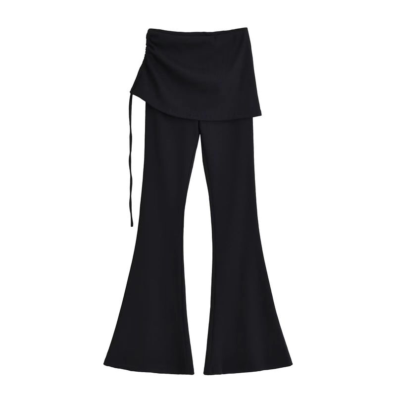 Dameskleding Hot Girl Stijl Hoge Taille Slanke Rok Tweedelig Zij Trekkoord Licht Uitlopende Sport Yoga Broek_voghion.com