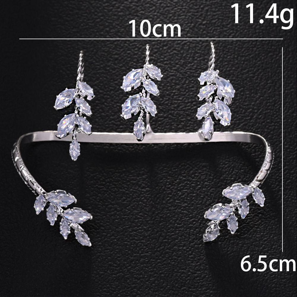 New Leaf Kişilik Stili Ağır Zirkonyum El Takısı Kadın Aksesuarları Bilezik_voghion.com