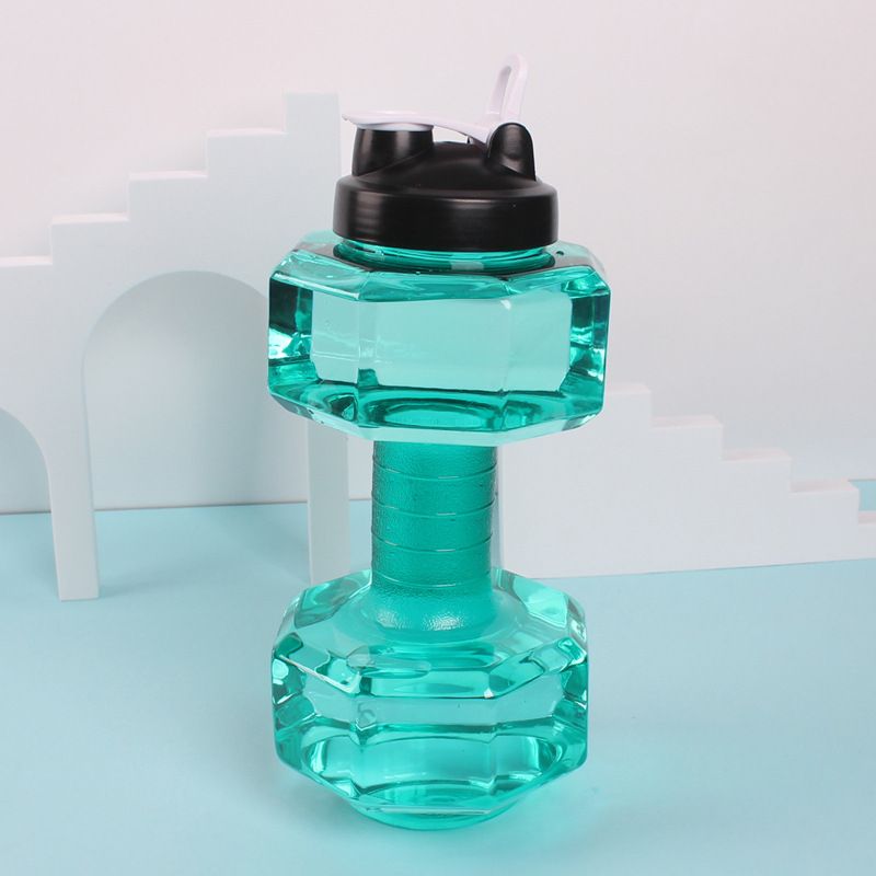 Prijenosni kuhalo za vodu s bučicama za fitness, kreativno, za vanjsku upotrebu, plastično, 2,6 l, s bučicama, sportskim prostorom, direktnom ručkom za piće, poklopcem, šalicom_voghion.com