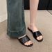 Women's Minimalist Flat Sandals - Breathable Open-Toe Slides For Beach & Casual Wear_voghion.com