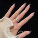 Hot sales New Arrived Romantic Lovely White Bowknot Rings Female Exquisite Jewelry Ring with Shiny Bow Tie Zircon for Party and_voghion.com