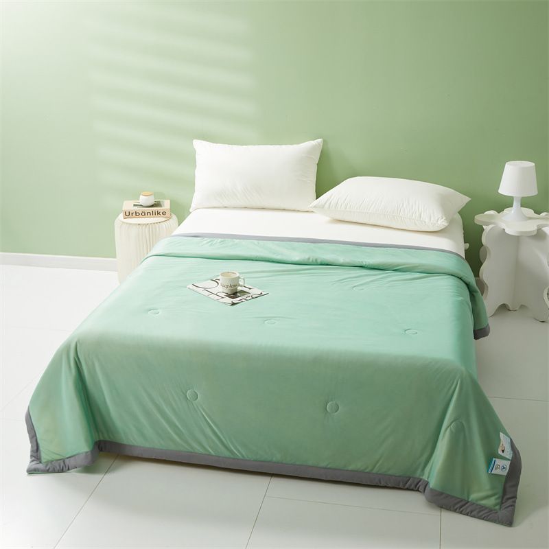 Cool Silk Summer Quilt Ice Silk Solid Color Air Conditioning Quilt Summer Cool Quilt_voghion.com