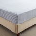 Gray Striped Textured Mattress Cover Polyester 3D Printed Bedspread_voghion.com