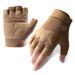 Tactical gloves for men and women 0108 half finger military fans outdoor riding anti cut fighting field training half finger paratrooper gloves_voghion.com