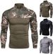 Memoryee muška taktička vojna košulja dugih rukava s patentnim zatvaračem do 1/4 i džepovima_voghion.com
