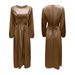 Women's soft waist dress Dubai satin maxi dress_voghion.com