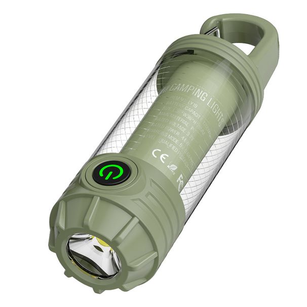 New Outdoor Lantern Multi-Source Portable Keychain Hook Mini Flashlight Atmosphere Camping Light_voghion.com