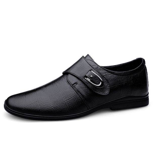 Business Casual Herren, Top Layer Rindsleder Professionelle Arbeit Hochzeit Friseur Formelle Schuhe, Jugend Lederschuhe für Männer_voghion.com