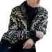 Men's autumn winter men's jacquard knitted with lapel collar and long sleeved jacket sweater SY0020_voghion.com