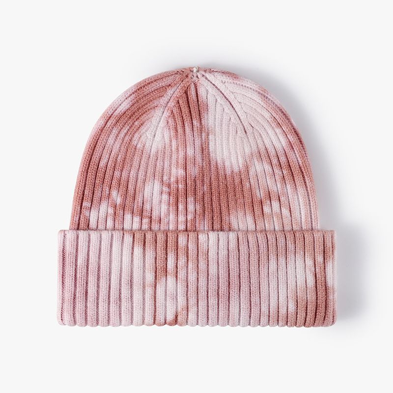 Autumn And Winter Tie Dye Men's Personalized Woolen Hat For Warmth And Ear Protection Winter Outdoor Hip-hop Cold Hat Fashionable Women's Knitted Hat_voghion.com